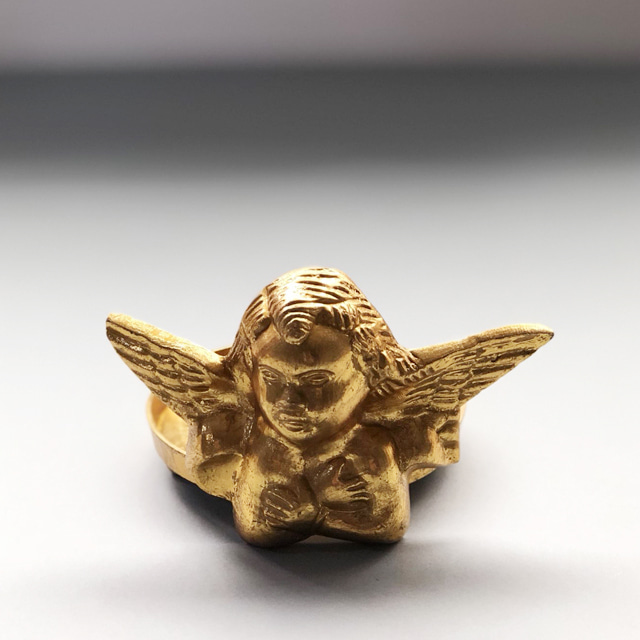 vintage brass angel holder